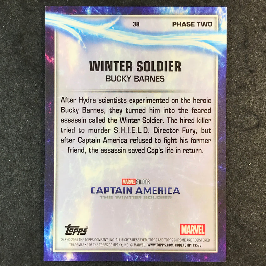2025 Topps Chrome Marvel Studios WINTER SOLDIER Base Black Geometric 2/10 #38