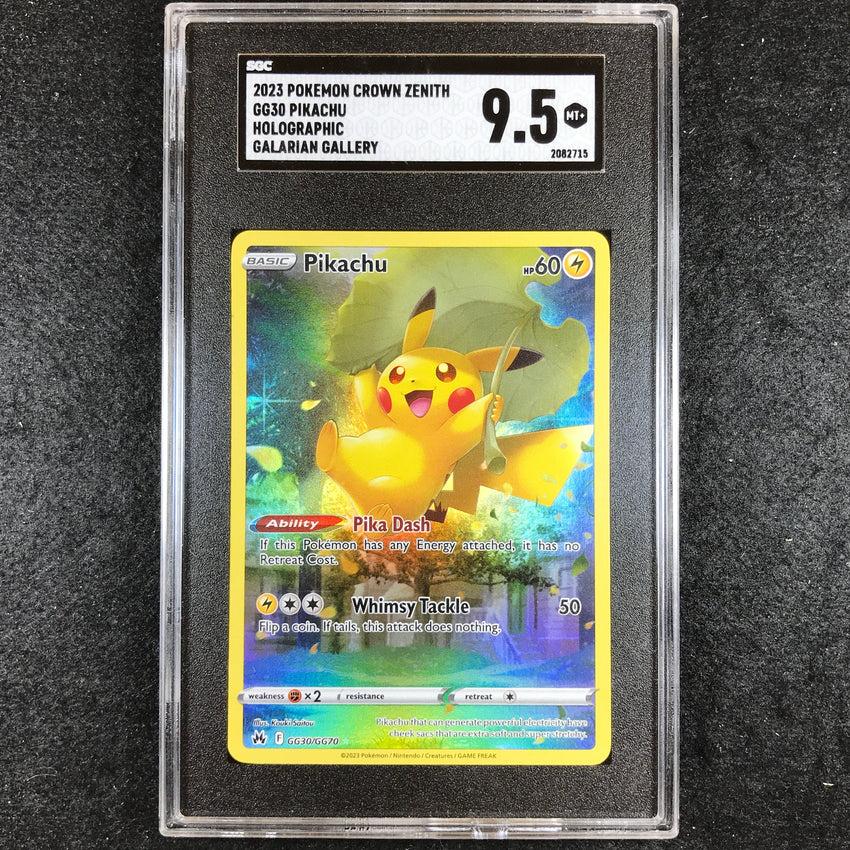 SGC 9.5 Pikachu - GG30/GG70 - Holo Rare Galarian Gallery 715 Cherry Collectables SGC 9.5 Pikachu - GG30/GG70 - Holo Rare Galarian Gallery 715 Cherry Collectables
