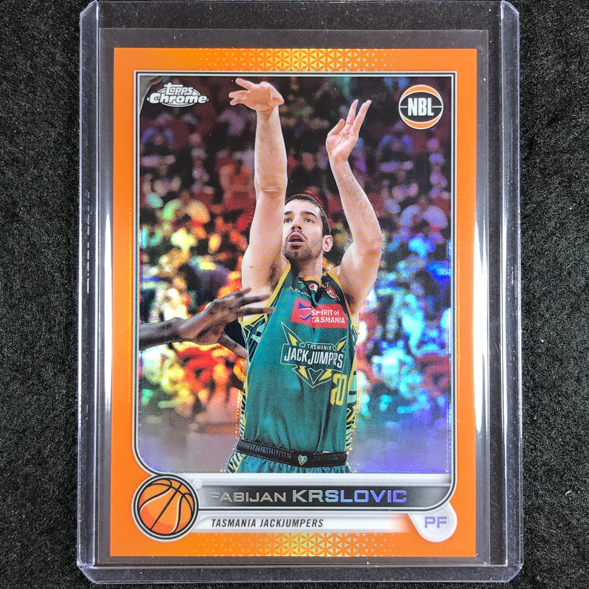 2022-23 Topps Chrome NBL FABIJAN KRSLOVIC Orange 18/25 No. 93