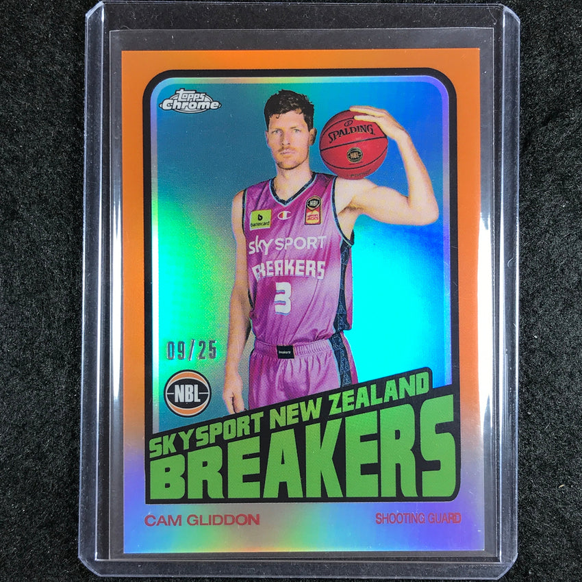 2022-23 Topps Chrome NBL CAM GLIDDON 1972 Topps Retro Orange 9/25