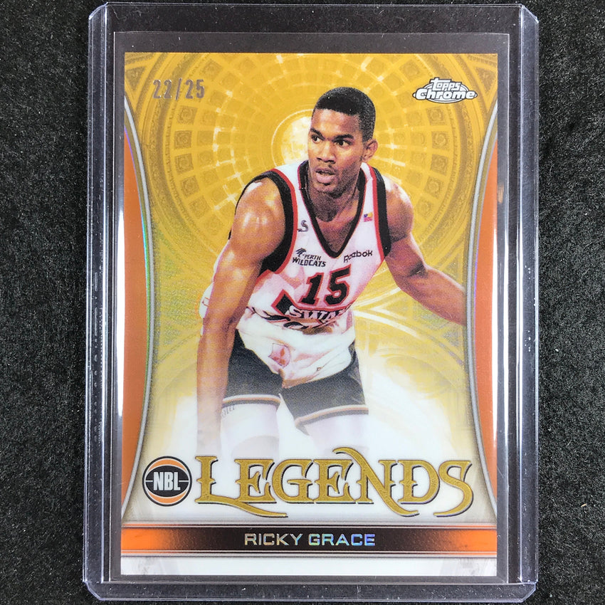 2022-23 Topps Chrome NBL RICKY GRACE Legends Orange 22/25