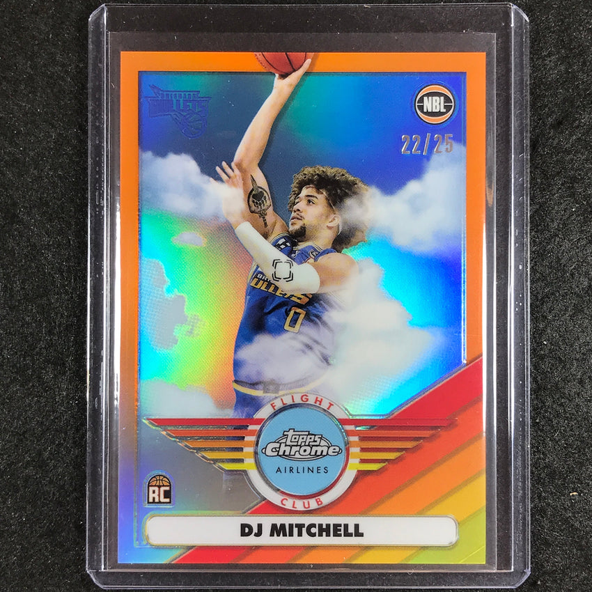 2022-23 Topps Chrome NBL DJ MITCHELL Rookie Flight Club Orange 22/25