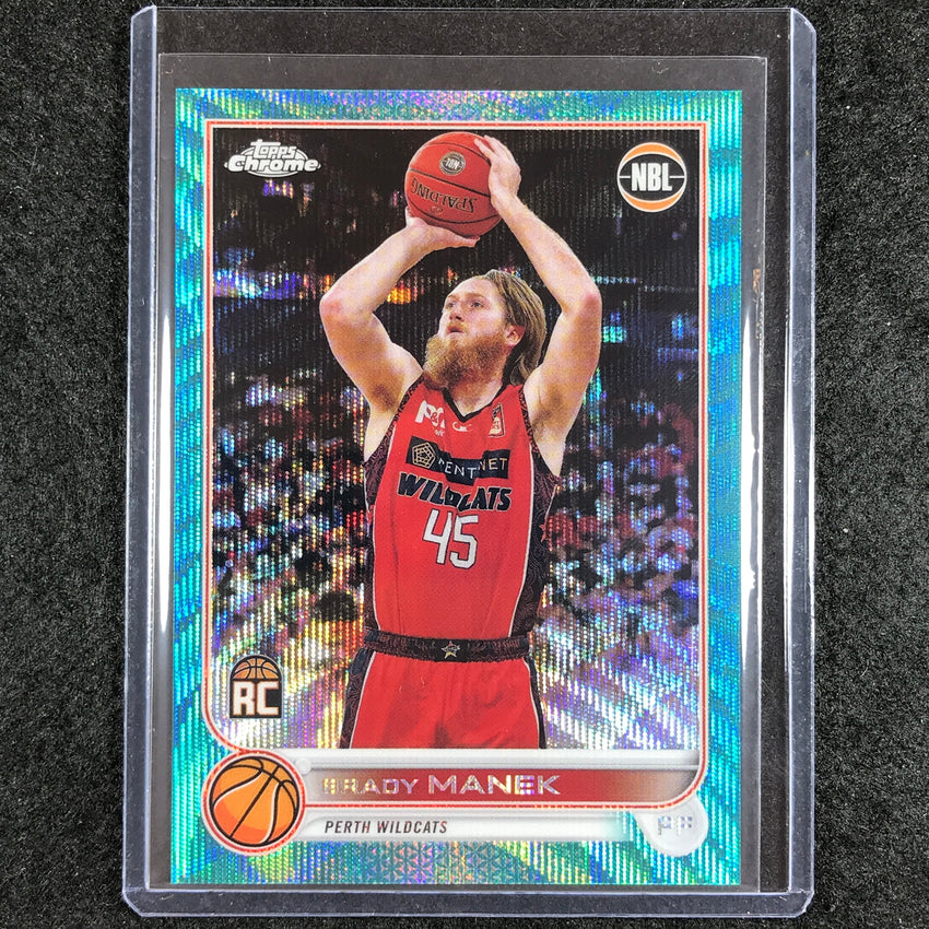2022-23 Topps Chrome NBL BRADY MANEK Rookie Aqua Wave /199 #63