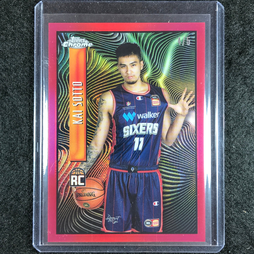 2022-23 Topps Chrome NBL KAI SOTTO Topps Chrome Expose Rookie Red 4/5