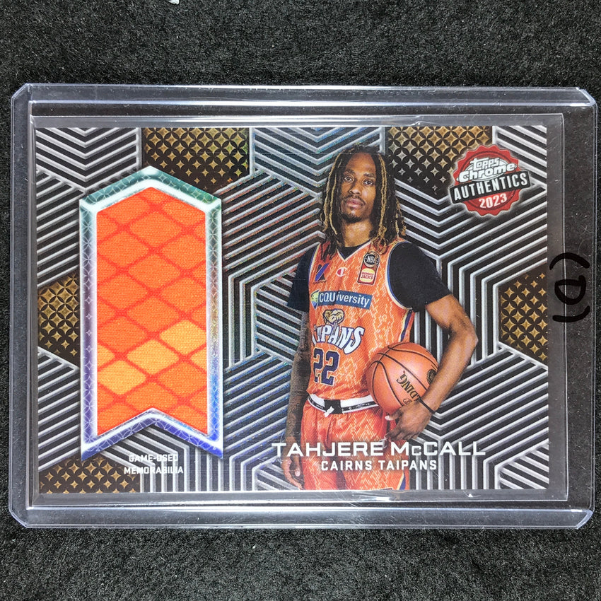 2022-23 Topps Chrome NBL TAHJERE MCCALL Authentics Jersey Relic #TM (D)