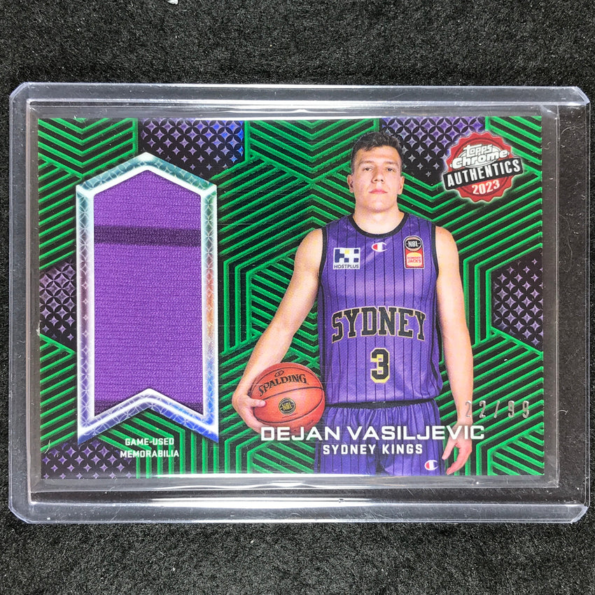 2022-23 Topps Chrome NBL DEJAN VASILJEVIC Authentics Jersey Relic Green 22/99