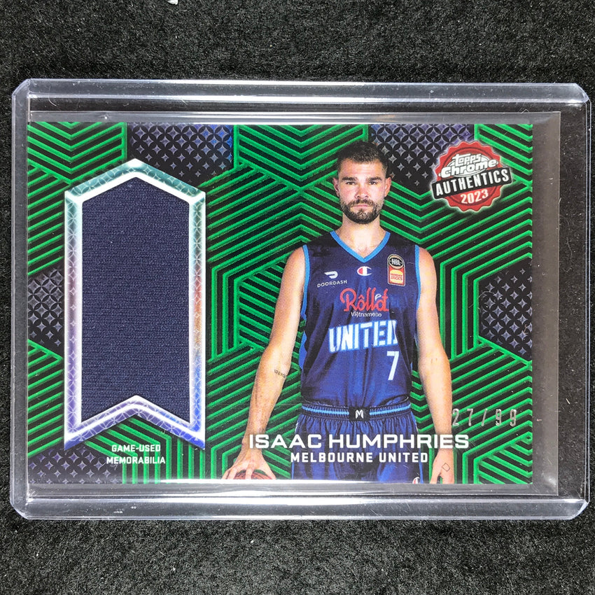 2022-23 Topps Chrome NBL ISAAC HUMPHRIES Authentics Jersey Relic Green 27/99
