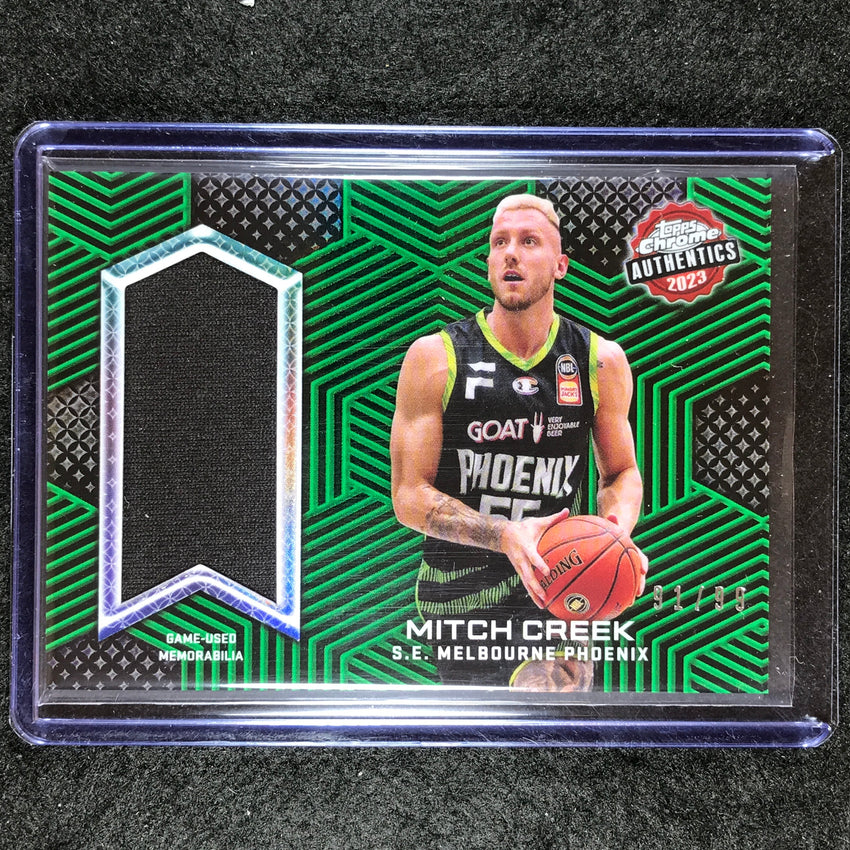2022-23 Topps Chrome NBL MITCH CREEK Authentics Jersey Relic Green 91/99
