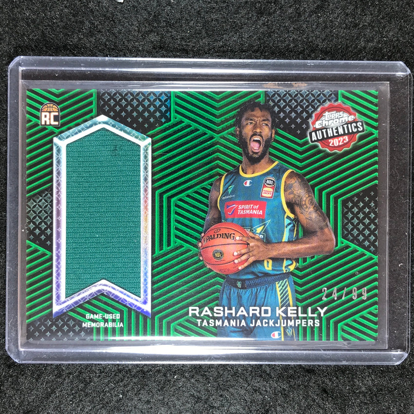 2022-23 Topps Chrome NBL RASHARD KELLY Authentics Rookie Jersey Green 24/99