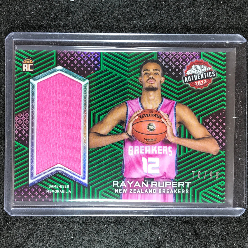 2022-23 Topps Chrome NBL RAYAN RUPERT Authentics Rookie Jersey Relic Green 76/99