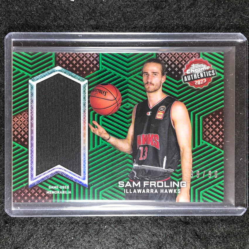 2022-23 Topps Chrome NBL SAM FROLING Authentics Jersey Relic Green 99/99