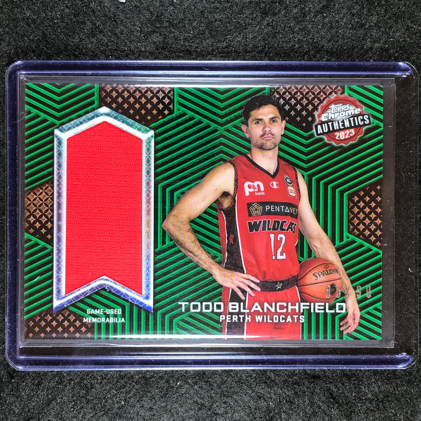 2022-23 Topps Chrome NBL TODD BLANCHFIELD Authentics Jersey Relic Green 85/99
