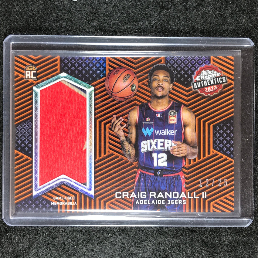 2022-23 Topps Chrome NBL CRAIG RANDALL II Authentics Rookie Jersey Orange 12/25