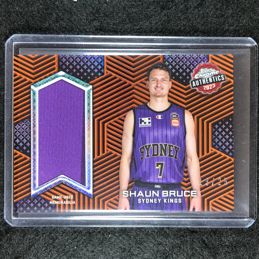 2022-23 Topps Chrome NBL SHAUN BRUCE Authentics Jersey Relic Orange 13/25