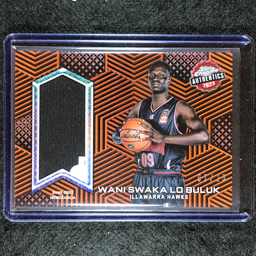2022-23 Topps Chrome NBL WANI SWAKA LO BULUK Authentics Jersey Relic Orange 7/25