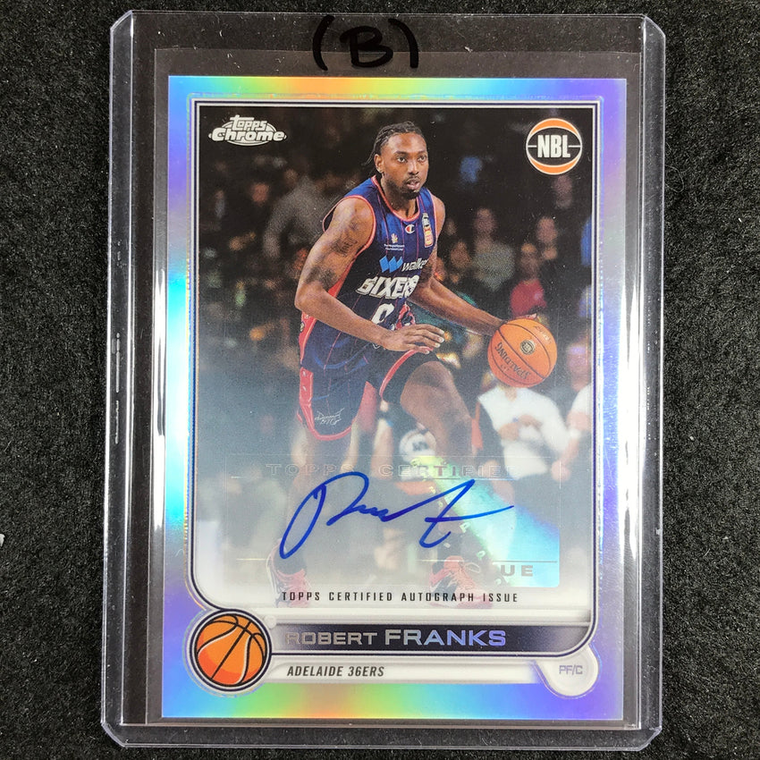 2022-23 Topps Chrome NBL ROBERT FRANKS Autographs Base Refractor Auto #4 (B)