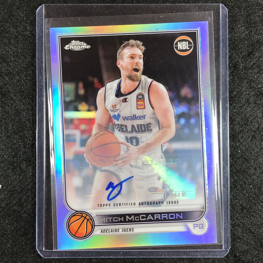 2022-23 Topps Chrome NBL MITCH MCCARRON Autographs Base Refractor Auto #8 (A)