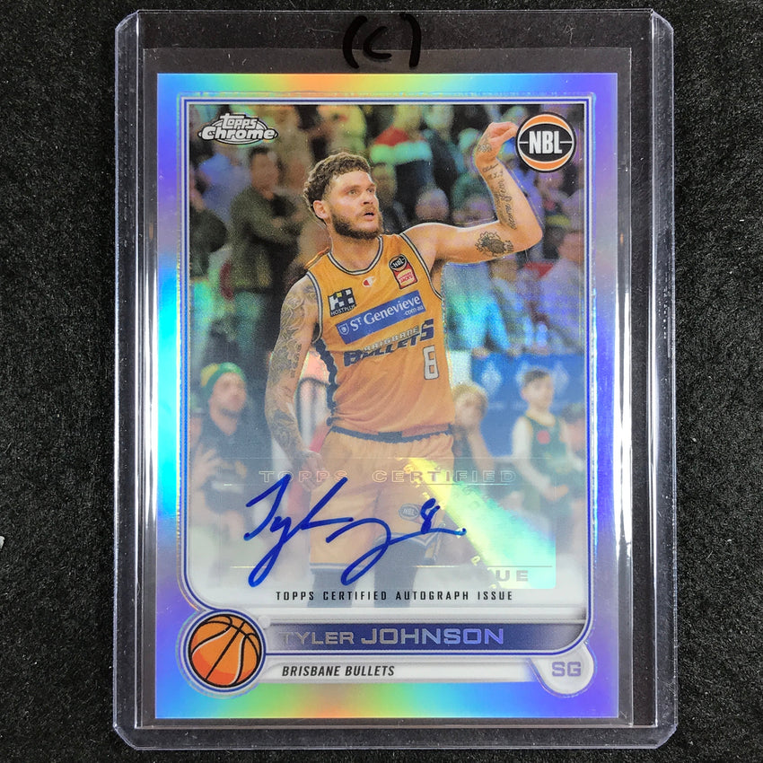 2022-23 Topps Chrome NBL TYLER JOHNSON Autographs Base Refractor Auto #16 (C)