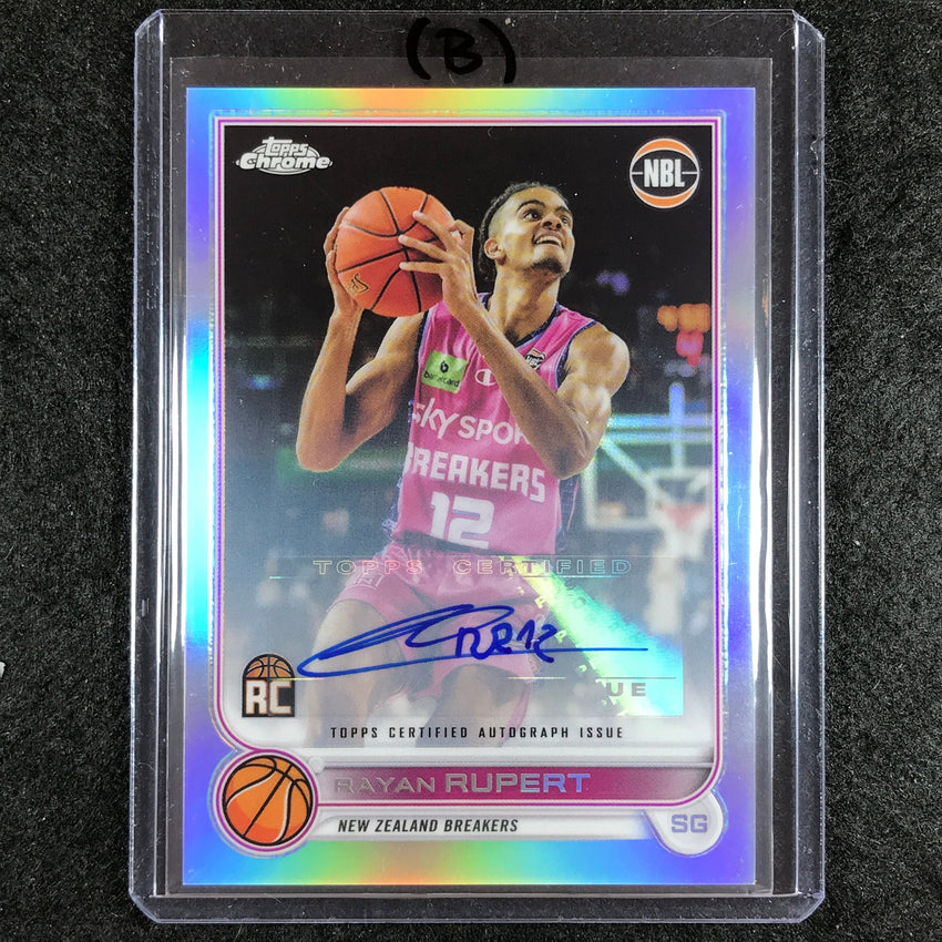 2022-23 Topps Chrome NBL RAYAN RUPERT Autographs Refractor Rookie Auto #51 (B)
