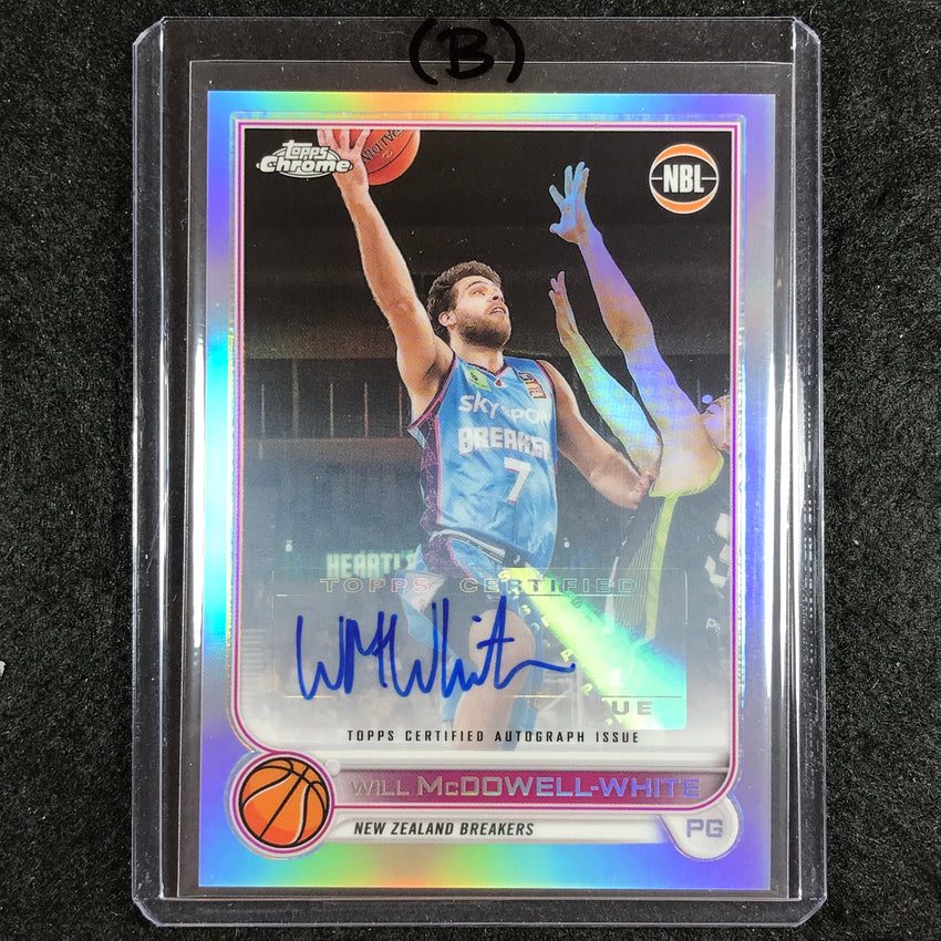 2022-23 Topps Chrome NBL WILL MCDOWELL-WHITE Autographs Refractor Auto #58 (B)
