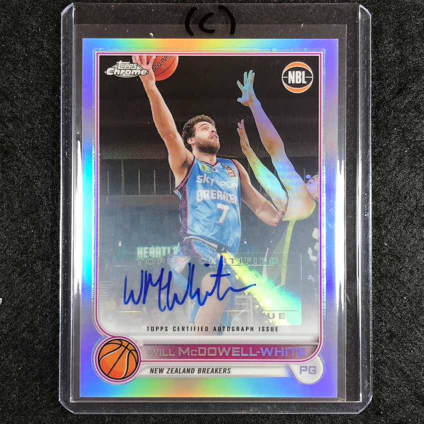 2022-23 Topps Chrome NBL WILL MCDOWELL-WHITE Autographs Refractor Auto No. 58 (C)