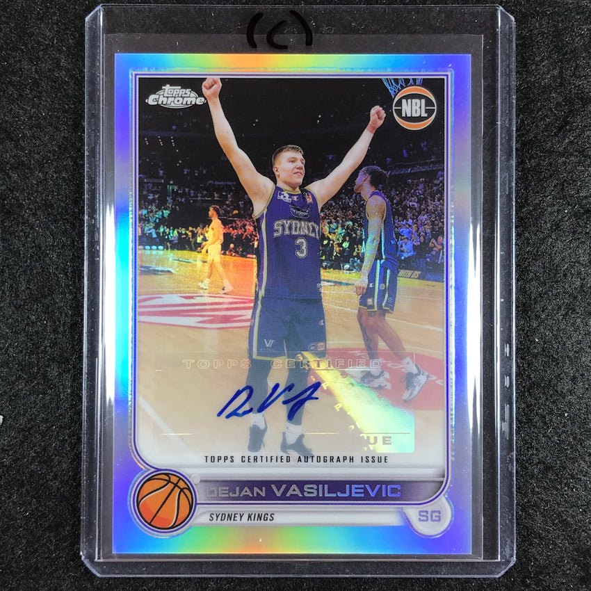 2022-23 Topps Chrome NBL DEJAN VASILJEVIC Autographs Base Refractor Auto #84 (C)