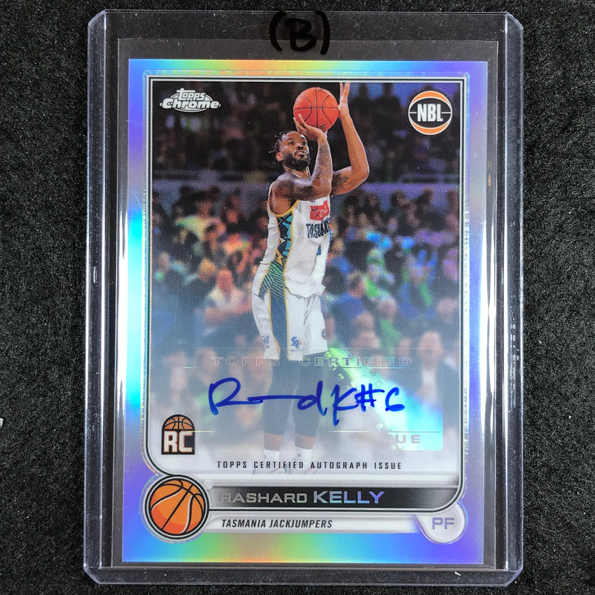 2022-23 Topps Chrome NBL RASHARD KELLY Autographs Refractor Rookie Auto No. 91 (B)