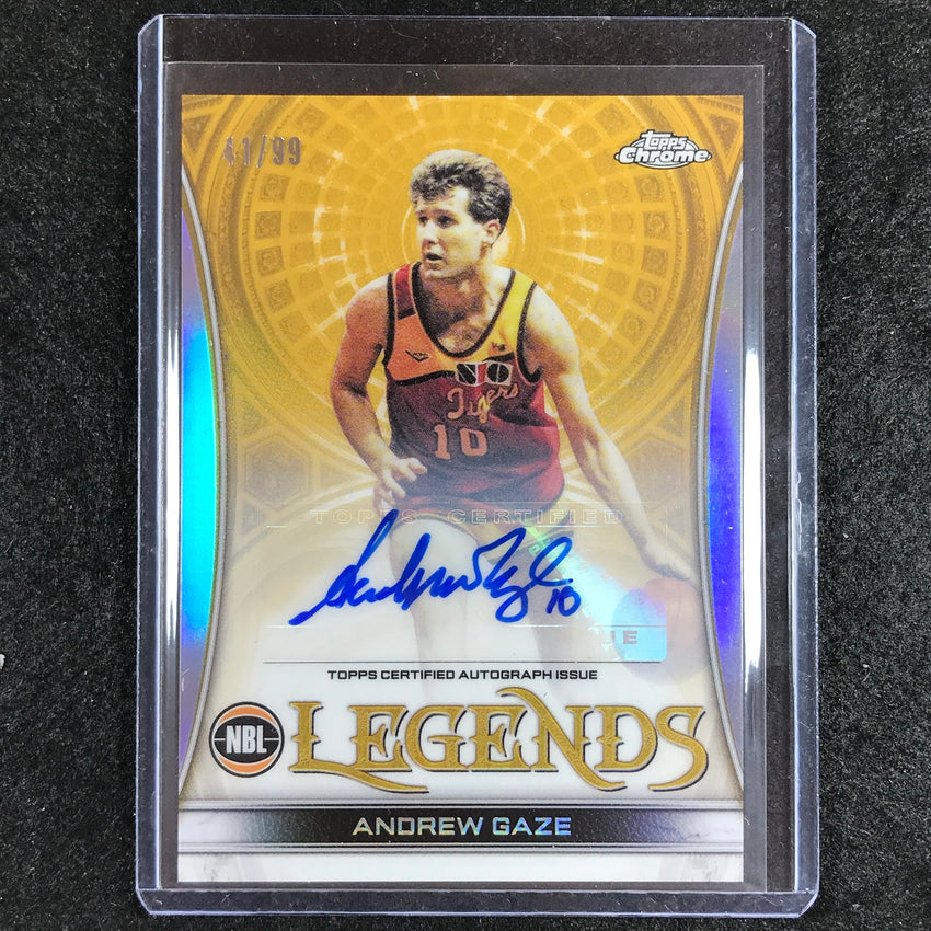 2022-23 Topps Chrome NBL ANDREW GAZE Legends Auto Refractor 41/99