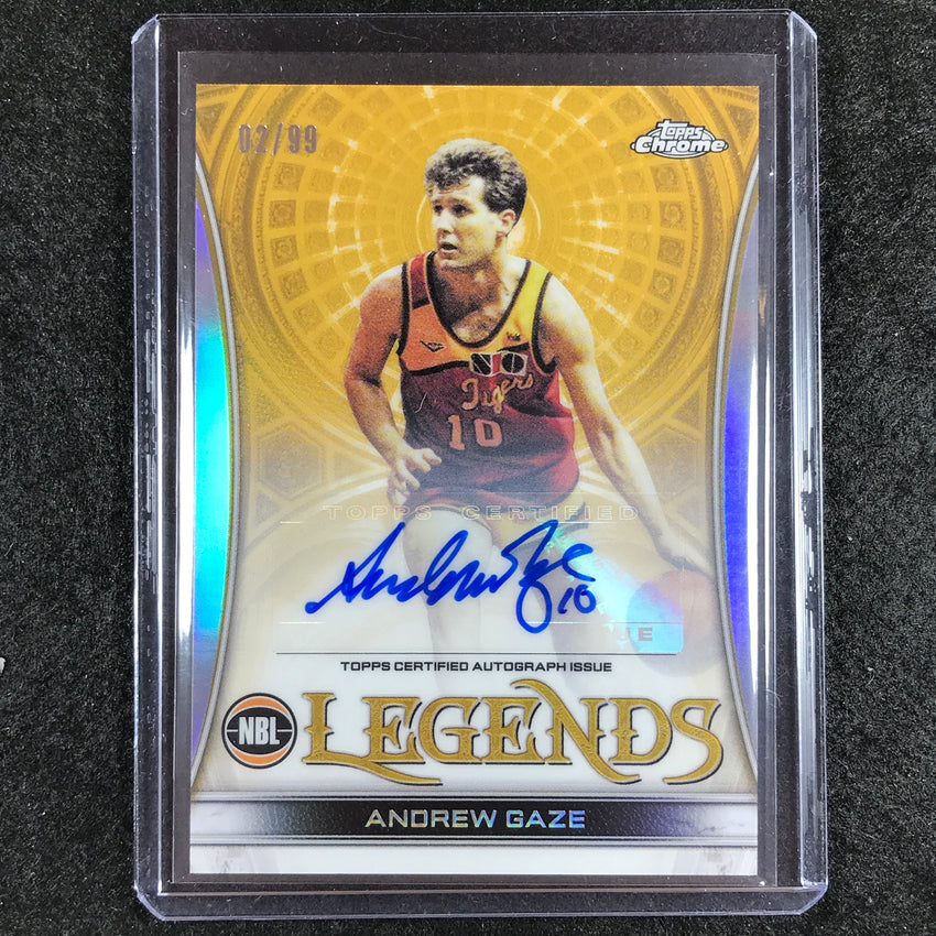 2022-23 Topps Chrome NBL ANDREW GAZE Legends Auto Refractor 2/99