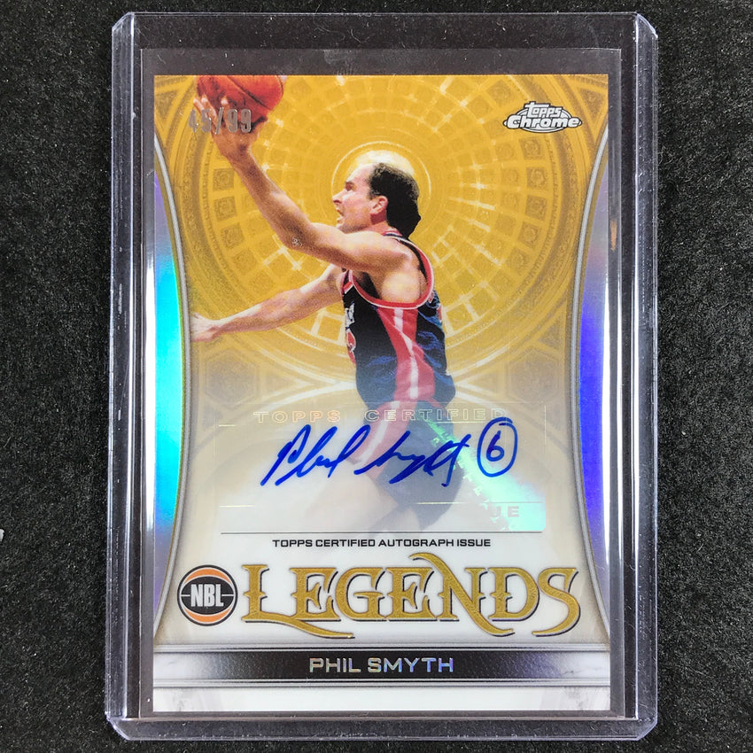 2022-23 Topps Chrome NBL PHIL SMYTH Legends Auto Refractor 45/99