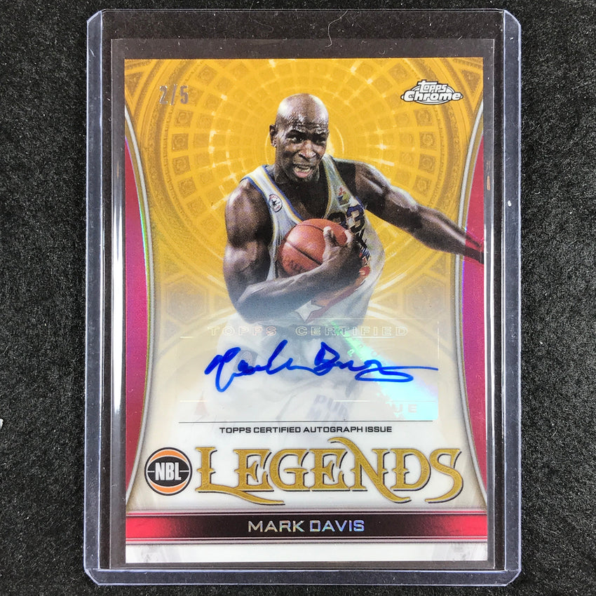 2022-23 Topps Chrome NBL MARK DAVIS Legends Auto Red 2/5