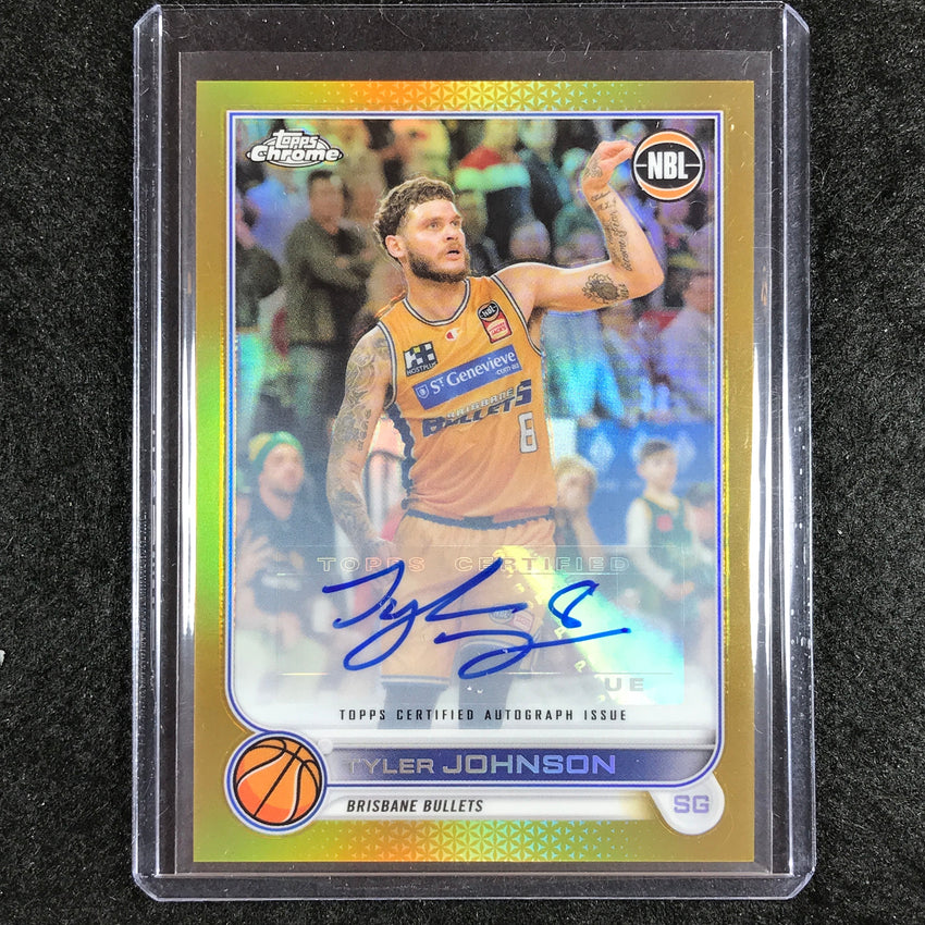 2022-23 Topps Chrome NBL TYLER JOHNSON Autographs Auto Gold 18/50