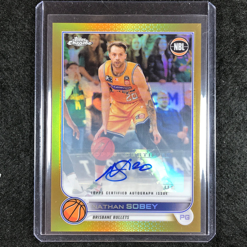 2022-23 Topps Chrome NBL NATHAN SOBEY Autographs Auto Gold 9/50