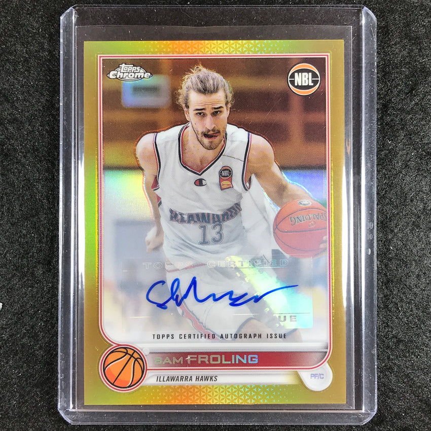 2022-23 Topps Chrome NBL SAM FROLING Autographs Auto Gold 37/50