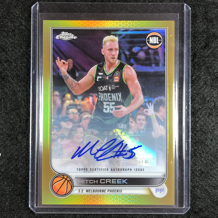 2022-23 Topps Chrome NBL MITCH CREEK Autographs Auto Gold 21/50