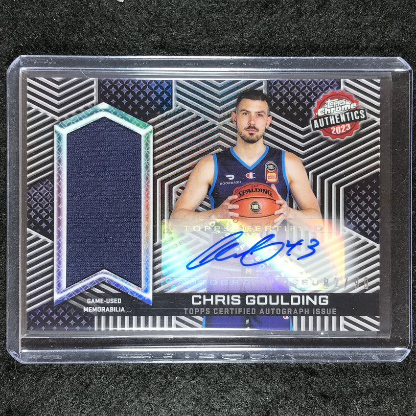 2022-23 Topps Chrome NBL CHRIS GOULDING Authentics Jersey Auto 82/99