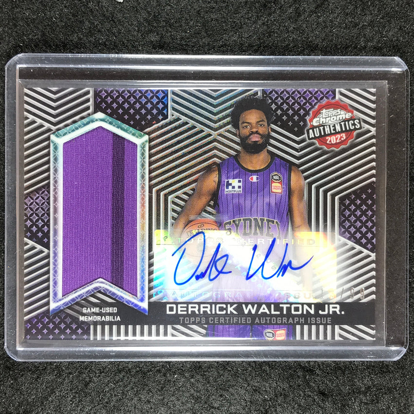 2022-23 Topps Chrome NBL DERRICK WALTON JR. Authentics Jersey Auto 13/99
