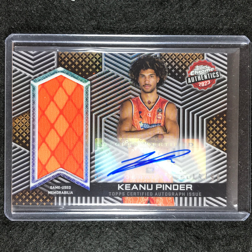 2022-23 Topps Chrome NBL KEANU PINDER Authentics Jersey Auto 19/99