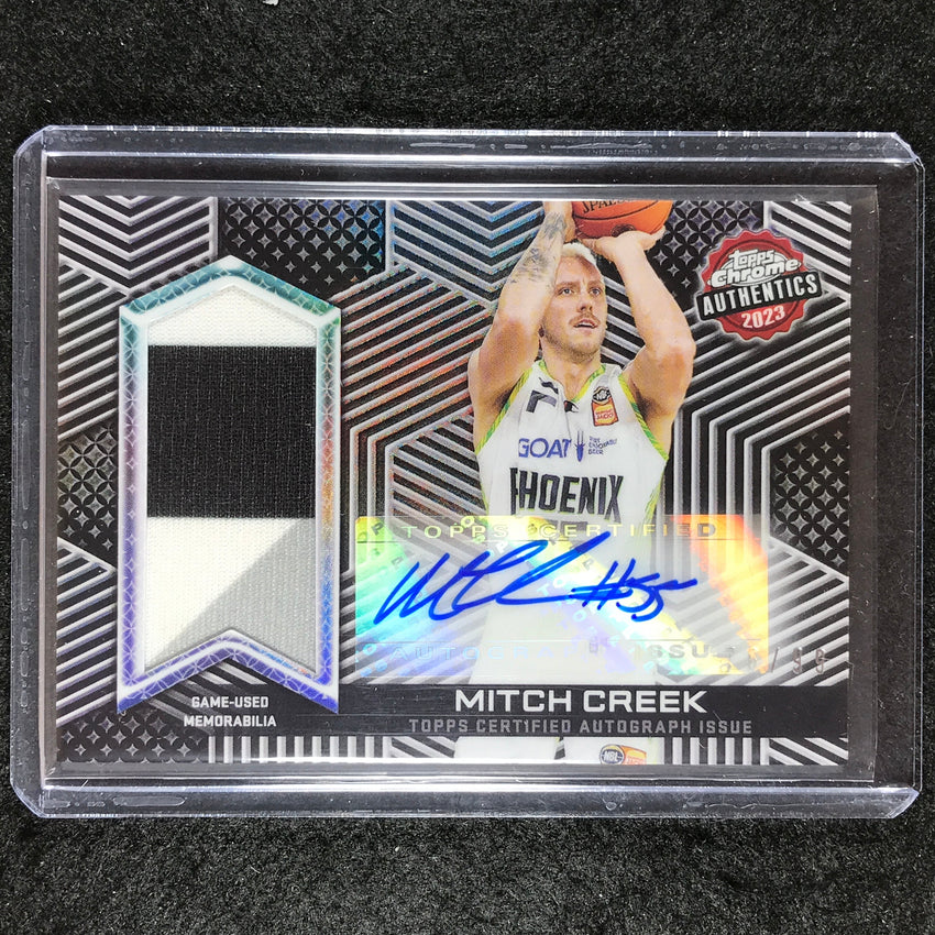 2022-23 Topps Chrome NBL MITCH CREEK Authentics Jersey Auto 76/99