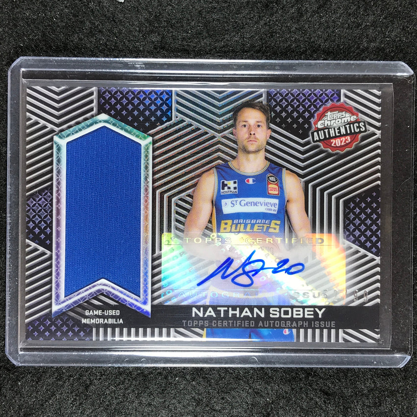 2022-23 Topps Chrome NBL NATHAN SOBEY Authentics Jersey Auto 52/99