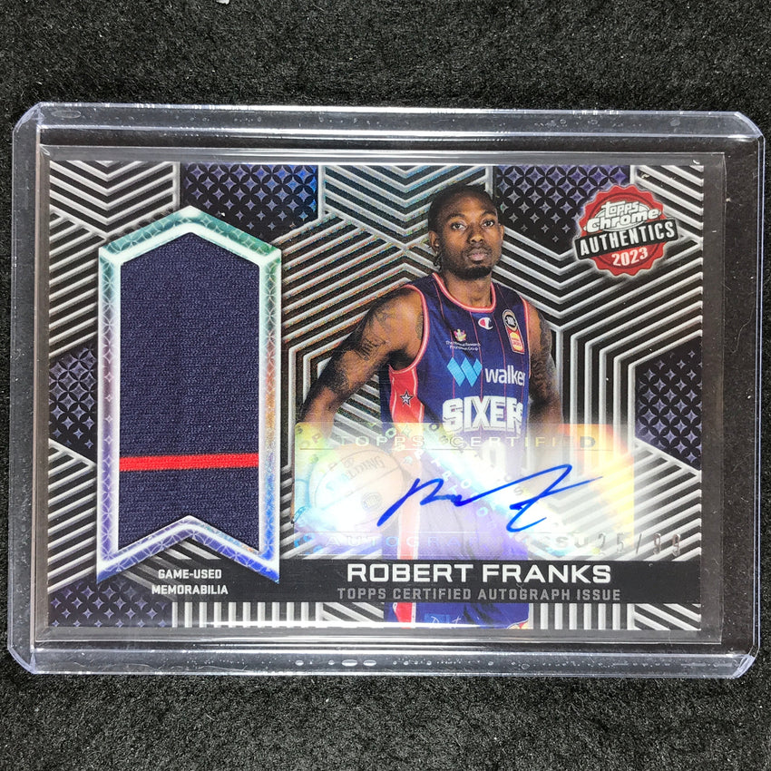 2022-23 Topps Chrome NBL ROBERT FRANKS Authentics Jersey Auto 25/99