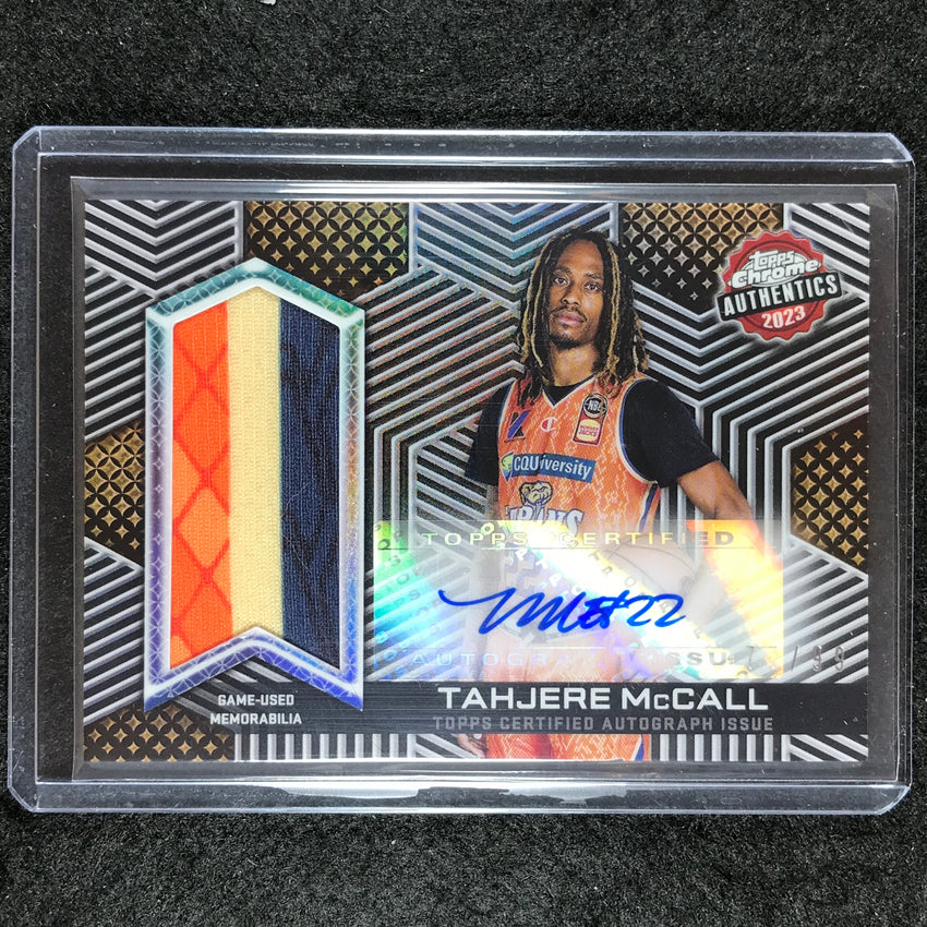 2022-23 Topps Chrome NBL TAHJERE MCCALL Authentics Jersey Auto 77/99