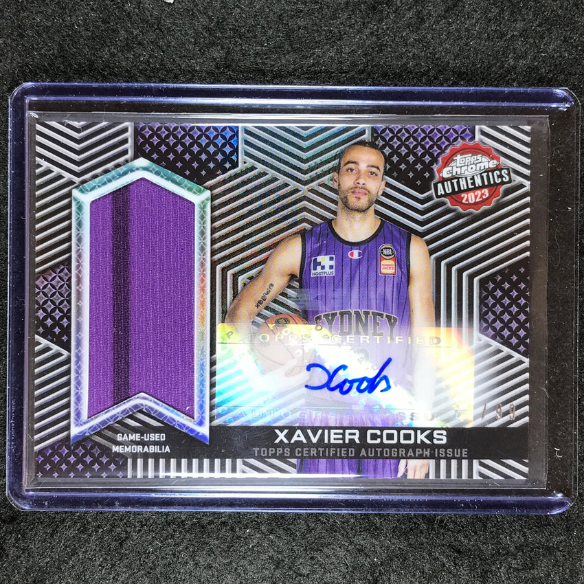 2022-23 Topps Chrome NBL XAVIER COOKS Authentics Jersey Auto 15/99