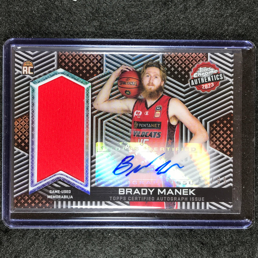 2022-23 Topps Chrome NBL BRADY MANEK Authentics Rookie Jersey Auto 82/99