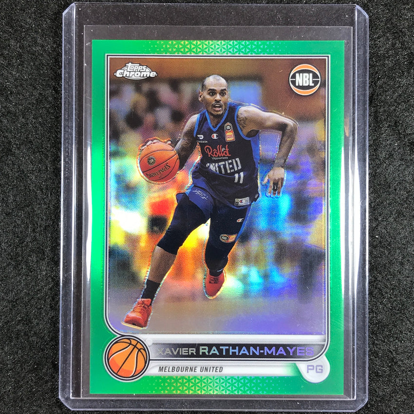 2022-23 Topps Chrome NBL XAVIER RATHAN-MAYES Green /99 #50