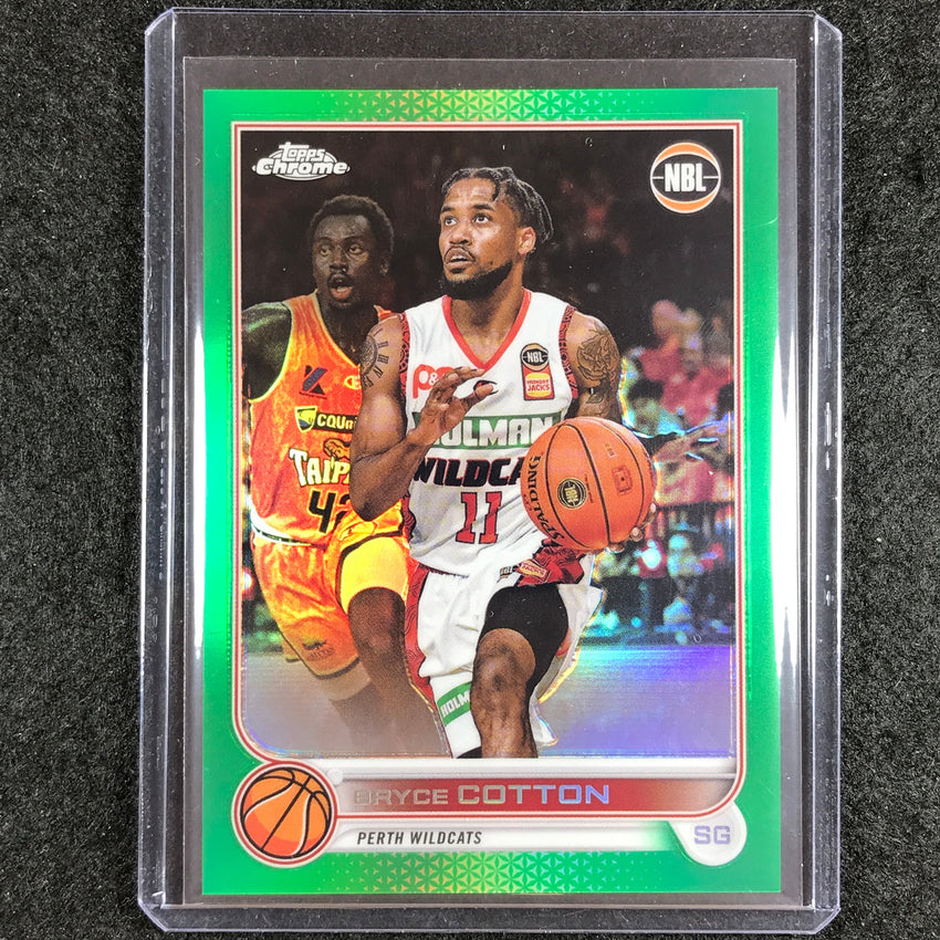 2022-23 Topps Chrome NBL BRYCE COTTON Green /99 No. 61