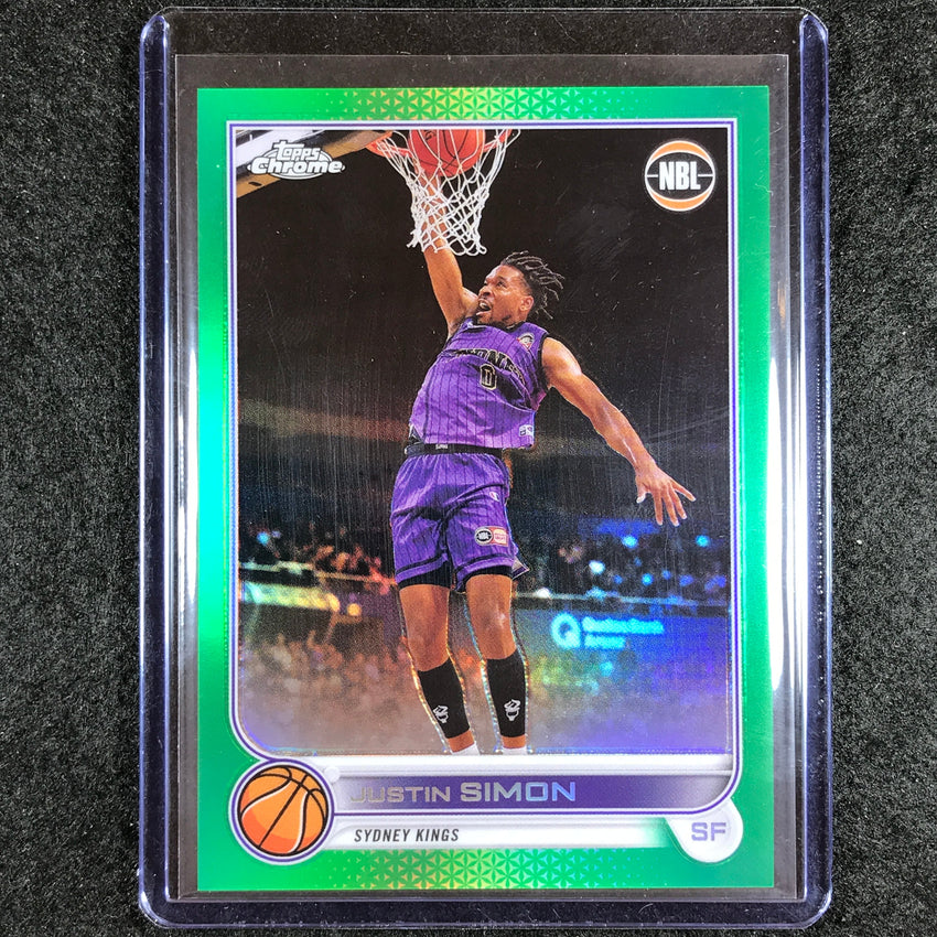 2022-23 Topps Chrome NBL JUSTIN SIMON Green /99 #88