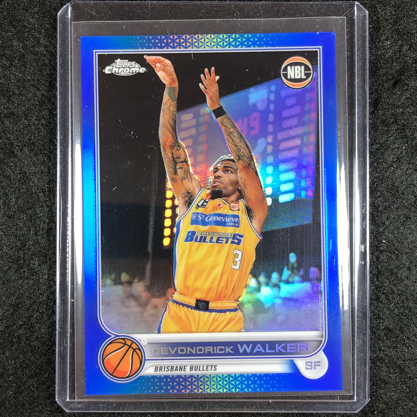 2022-23 Topps Chrome NBL DEVONDRICK WALKER Blue /75 No. 14