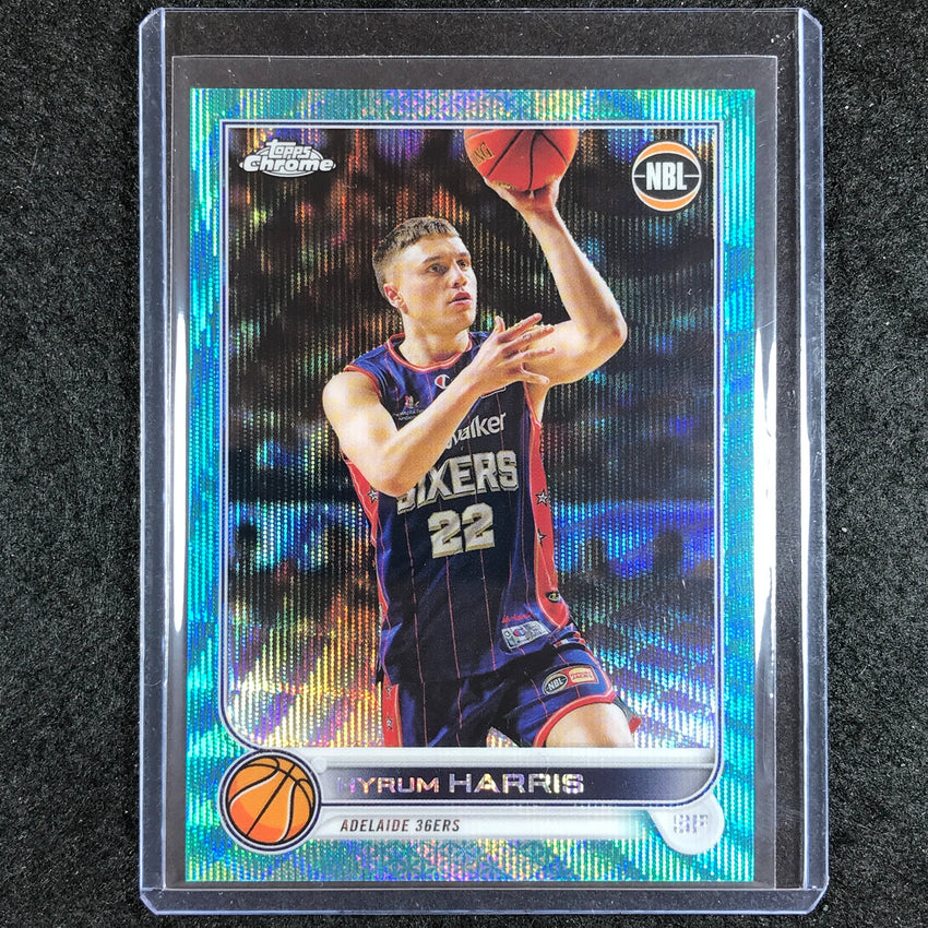 2022-23 Topps Chrome NBL HYRUM HARRIS Aqua Wave /199 #6