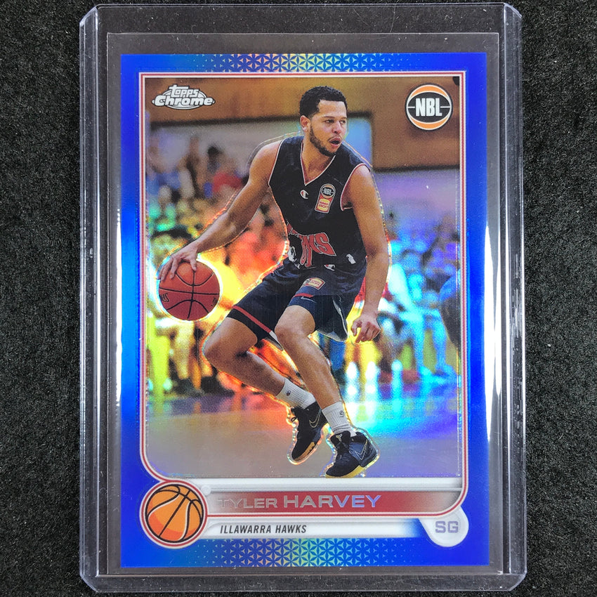 2022-23 Topps Chrome NBL TYLER HARVEY Blue /75 No. 35